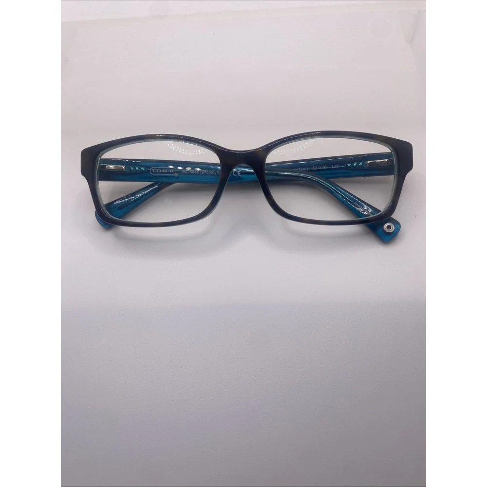 Coach Eyeglasses FRAMES ONLY HC 6040 Brooklyn 52-16-135 Dark Tortoise Teal 409